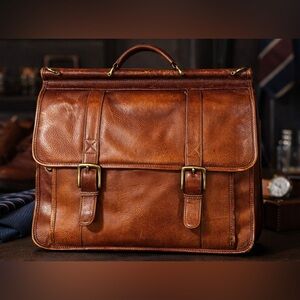 Vintage Wilsons Leather Rich Tan Briefcase / work bag